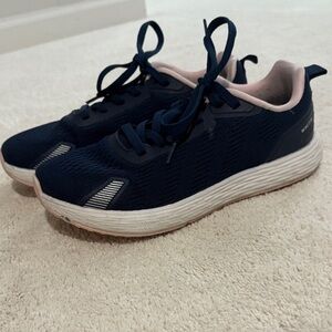WHITIN Dark Blue and Light Pink Athletic Shoes, Zero Drop Women’s 7.5